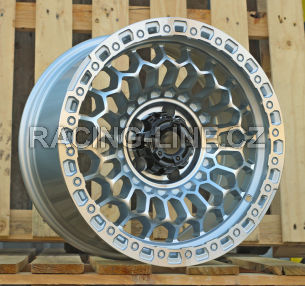 Alu kola Racing Line FBX357, 17x8.5 5x127 ET-12, stříbrná + leštění
