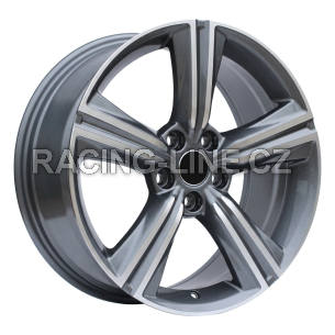 Alu kola Racing Line FBX361, 18x8 5x114.3 ET50, šedivá + leštění
