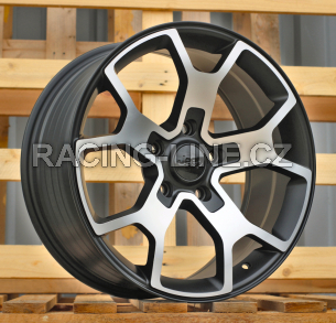 Alu kola Racing Line FBX372, 18x8 5x127 ET35, černá matná + leštění