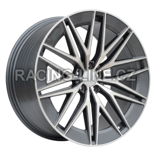 Alu kola Racing Line FBX387, 21x10 5x112 ET51, šedivá + leštění (zátěžová)