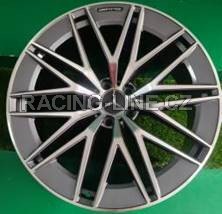 Alu kola Racing Line FBX387, 22x11.5 5x112 ET53, šedivá + leštění