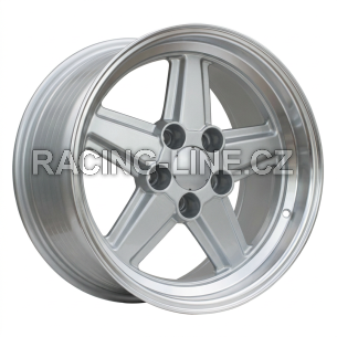 Alu kola Racing Line FD5938, 17x8 5x112 ET19, stříbrná + leštěný límec