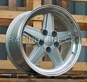 Alu kola Racing Line FD5938, 17x9 5x112 ET24, stříbrná + leštěný límec