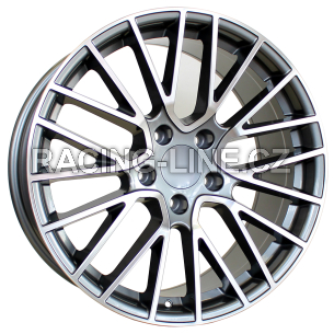 Alu kola Racing Line FE179, 22x10 5x130 ET48, šedivá + leštění