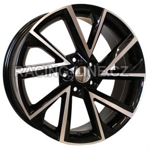 Alu kola Racing Line FE181, 17x7 5x112 ET46, černá + leštění