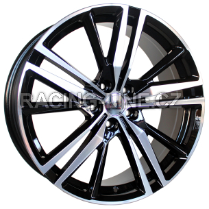 Alu kola Racing Line FE182, 19x8 5x108 ET42, černá + leštění
