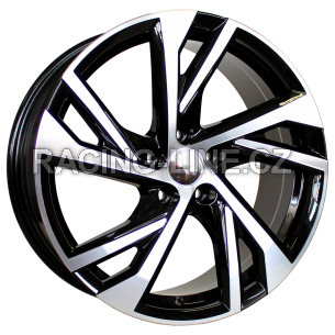Alu kola Racing Line FE183, 17x7.5 5x108 ET40.5, černá + leštění