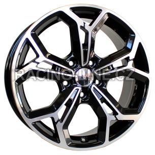 Alu kola Racing Line FE190, 17x7 5x114.3 ET43.5, černá + leštění