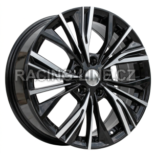 Alu kola Racing Line FE224, 17x7 5x114.3 ET35, černá + leštění