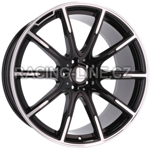 Alu kola Racing Line FE236, 19x9 5x112 ET49, černá + leštění (zátěžová)