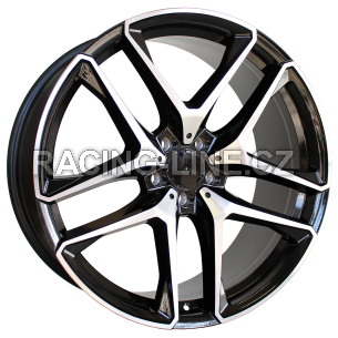 Alu kola Racing Line FE247, 21x10 5x112 ET54, černá + leštění