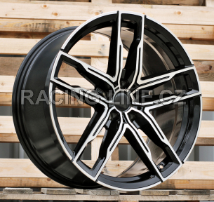 Alu kola Racing Line H3076F, 20x9.5 5x112 ET35, černá + leštění (zátěžová)
