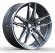 Alu kola Racing Line H3076F, 20x9.5 5x112 ET35, černá + leštění (zátěžová)