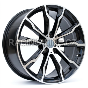 Alu kola Racing Line H3263F, 20x8 5x112 ET27, černá + leštění