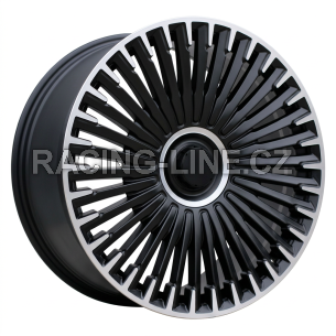 Alu kola Racing Line H3286F, 21x9.5 5x112 ET30, černá matná + leštění (zátěžová)