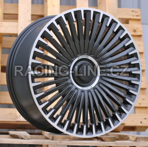 Alu kola Racing Line H3286F, 21x9.5 5x112 ET30.1, černá matná + leštění (zátěžová)