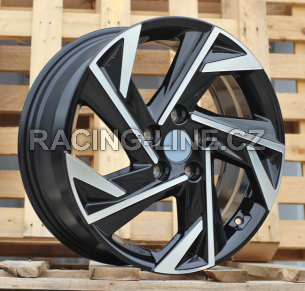 Alu kola Racing Line H3317F, 17x7 5x114.3 ET49, černá + leštění