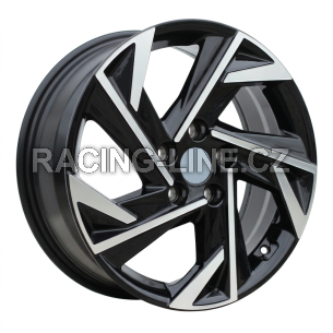 Alu kola Racing Line H3317F, 17x7 5x114.3 ET49, černá + leštění