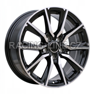Alu kola Racing Line H3347F, 17x7.5 5x114.3 ET40, černá + leštění