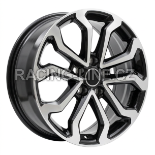 Alu kola Racing Line H3349F, 17x6.5 5x114.3 ET35, černá + leštění