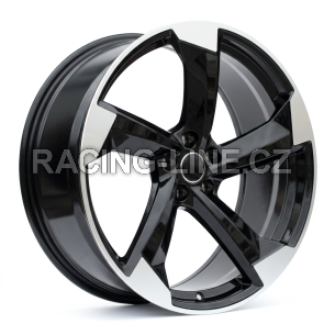 Alu kola Racing Line H3388F, 17x7.5 5x112 ET40, černá + leštění