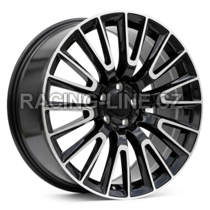 Alu kola Racing Line H3420F, 20x9.5 5x112 ET43, černá + leštění (zátěžová)