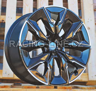 Alu kola Racing Line H3447F, 21x10.5 5x112 ET44, černá + leštění (zátěžová)