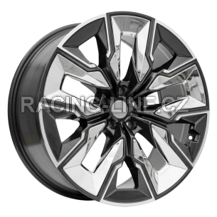 Alu kola Racing Line H3447F, 21x9 5x112 ET24, šedivá + leštění (zátěžová)