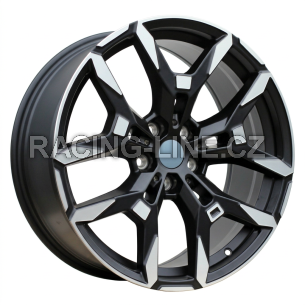 Alu kola Racing Line H3456F, 19x8.5 5x112 ET40, černá matná + leštění