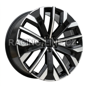 Alu kola Racing Line H3460F, 21x9 5x108 ET38.5, černá + leštění (zátěžová)