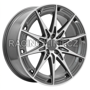 Alu kola Racing Line H3500F, 19x9.5 5x112 ET43, šedivá + leštění