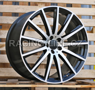 Alu kola Racing Line H3524F, 21x10 5x112 ET44, černá + leštění (zátěžová)