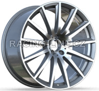 Alu kola Racing Line H3524F, 22x9.5 5x112 ET45, šedivá + leštění (zátěžová)