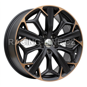 Alu kola Racing Line H3532F, 19x8 5x112 ET40, černá matná + měděná barva leštění