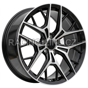 Alu kola Racing Line H3573F, 20x10 5x112 ET48.1, černá + leštění (zátěžová)