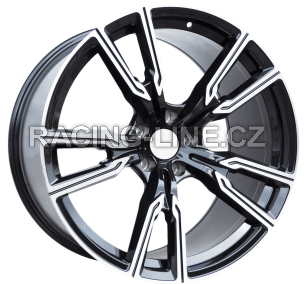 Alu kola Racing Line H5033, 21x10.5 5x120 ET40, černá + leštění