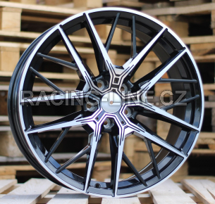 Alu kola Racing Line H5080, 19x8 5x112 ET50, černá + leštění