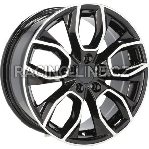 Alu kola Racing Line H593, 17x7.5 5x112 ET45, černá + leštění