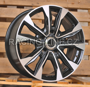 Alu kola Racing Line H869F, 21x8.5 5x150 ET45, černá + leštění (zátěžová)