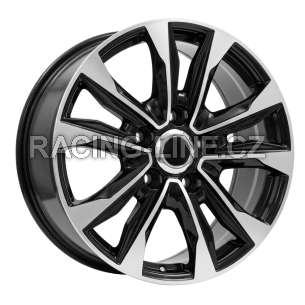 Alu kola Racing Line H869F, 21x8.5 5x150 ET45, černá + leštění (zátěžová)