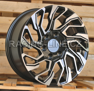 Alu kola Racing Line H964F, 18x8 6x139.7 ET25, černá + leštění (zátěžová)
