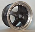Alu kola Racing Line HE750, 17x8 5x120 ET34, černá + leštěný límec