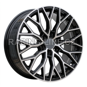 Alu kola Racing Line HF2125, 18x8 6x120 ET50, černá + leštění (zátěžová)