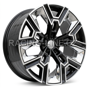 Alu kola Racing Line HF5220, 20x8.5 5x112 ET25, černá + leštění (zátěžová)