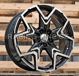 Alu kola Racing Line HF5223, 20x8 5x112 ET46, černá + leštění (zátěžová)