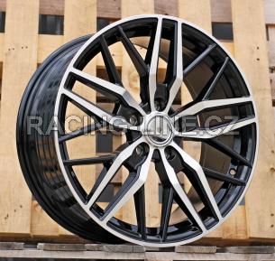 Alu kola Racing Line HF5230, 18x8 5x160 ET50, černá + leštění (zátěžová)