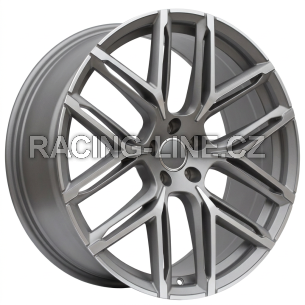 Alu kola Racing Line HF736, 21x9.5 5x112 ET30, šedivá matná + leštění