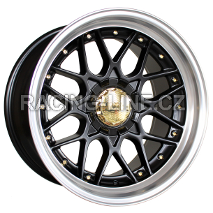 Alu kola Haxer HX025, 18x8 10x120 ET30, černá matná + leštěný límec