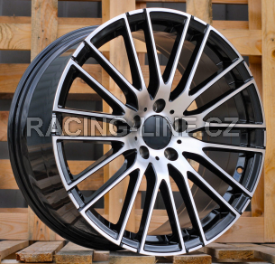 Alu kola Racing Line I0341, 19x8.5 5x112 ET35.5, černá + leštění (zátěžová)