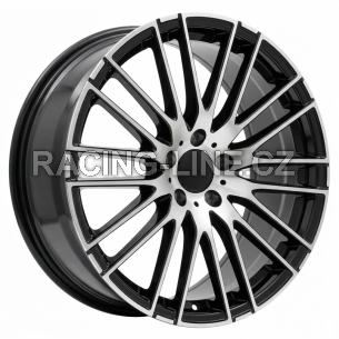 Alu kola Racing Line I0341, 19x8.5 5x112 ET35.5, černá + leštění (zátěžová)